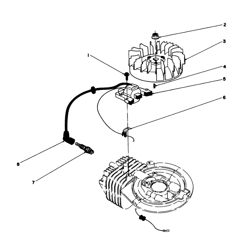 Flywheel and Magneto Assembly model No 47pg6 and 47pg7