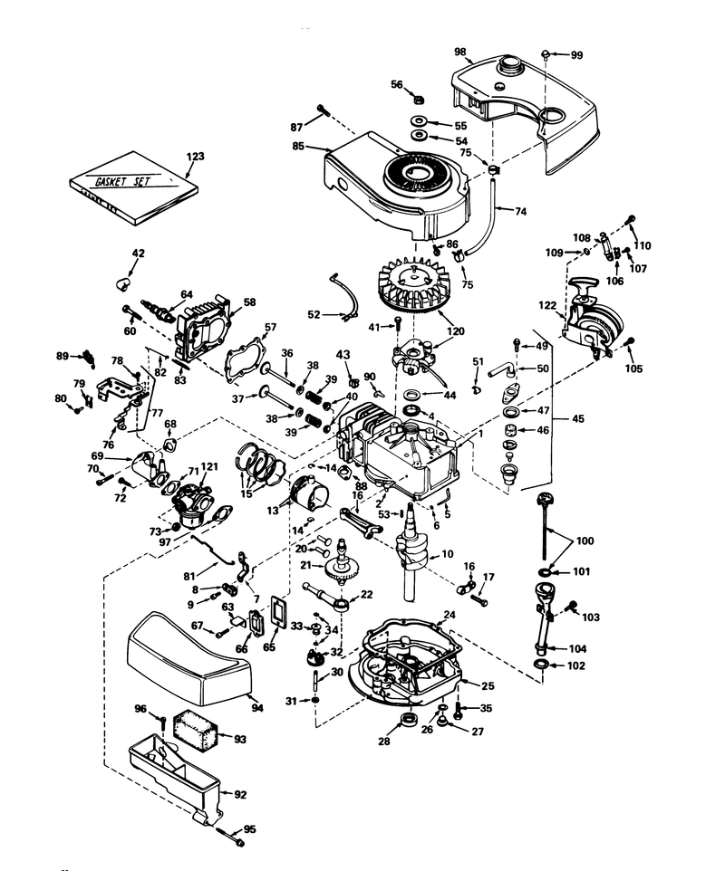 Engine Tecumseh Model No Tnt 100 10059b