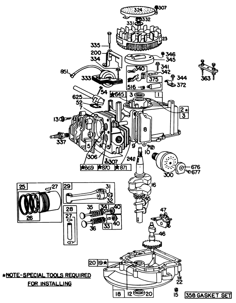 Engine Briggs and Stratton Model 92908 1956 01