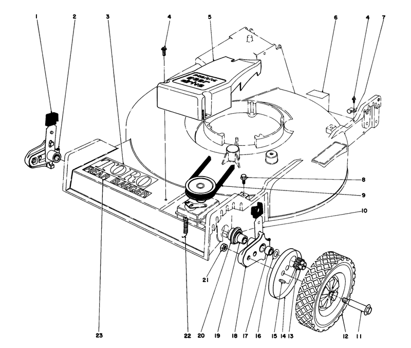 Front Wheel and Pivot Arm Assembly