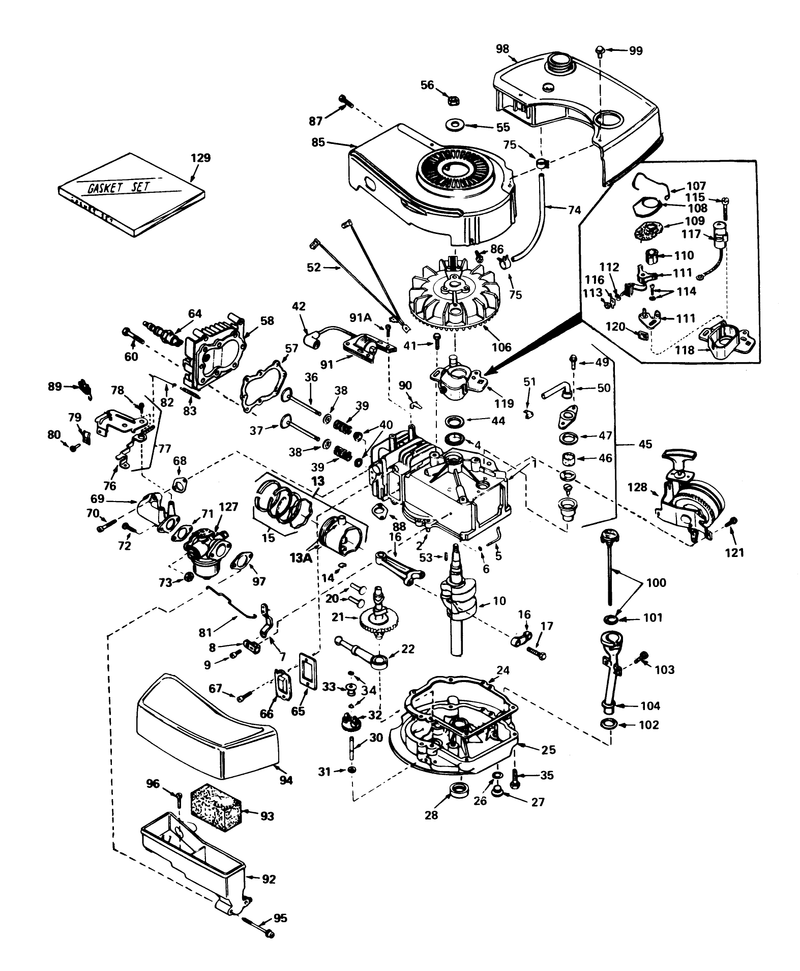 Engine Tecumseh Model No Tnt 100 10068c