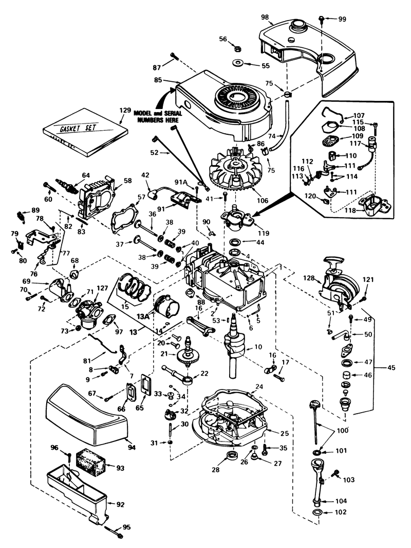 Engine Tecumseh Model No Tnt 100 10068d
