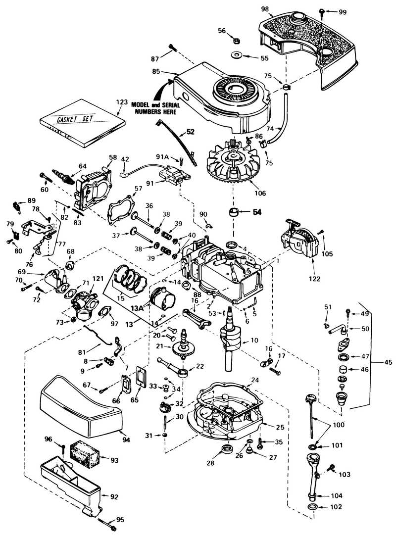 Engine Tecumseh Model No Tnt 100 10078e continued