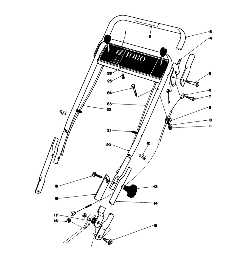 Handle Assembly used On Units With Serial No 0000001 Thru 0007000