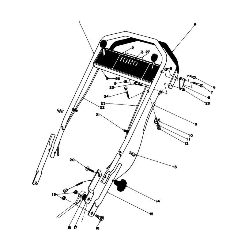 Handle Assembly used On Units With Serial No 0007001 and Up