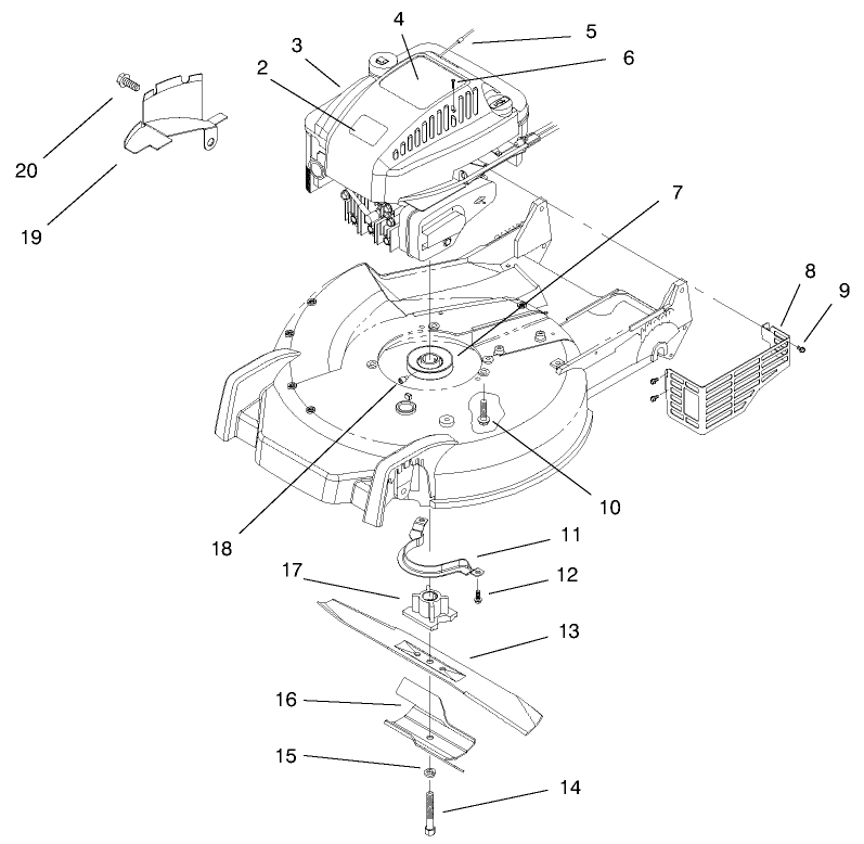 Engine and Blade Assembly