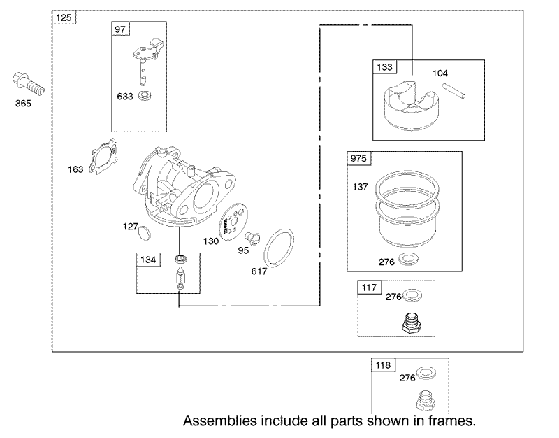 Carburetor Assembly Briggs and Stratton Model 12H802 1720 B1