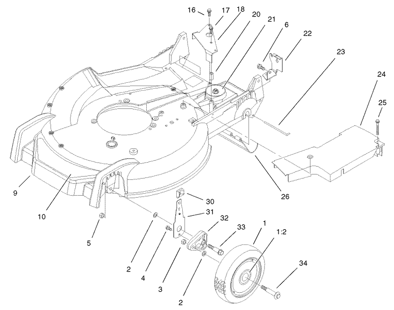 Deck and Wheel Assembly