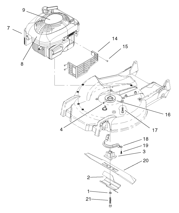 Engine and Blade Assembly