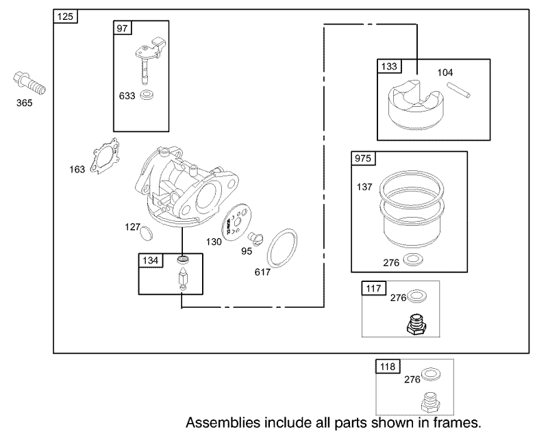 Carburetor Assembly Briggs and Stratton Model 12H802 1720 B1