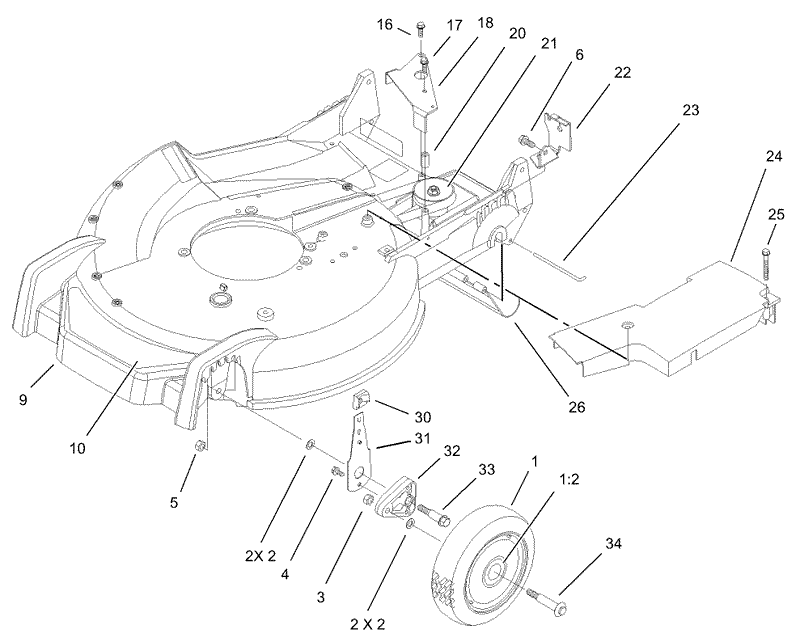 Deck and Wheel Assembly
