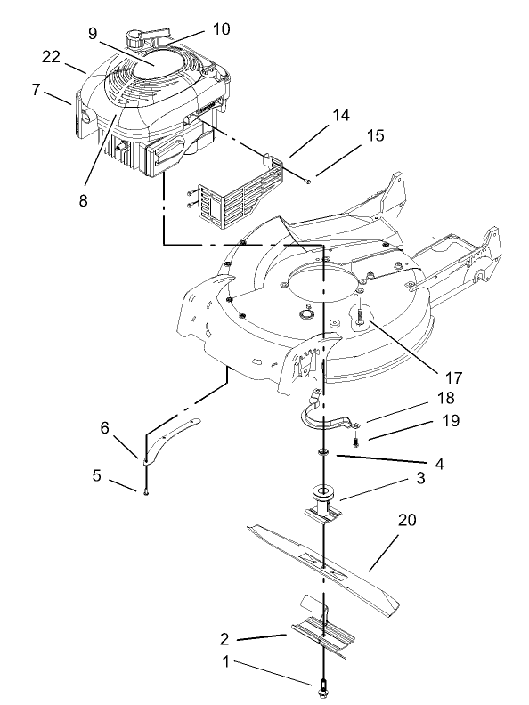Engine and Blade Assembly