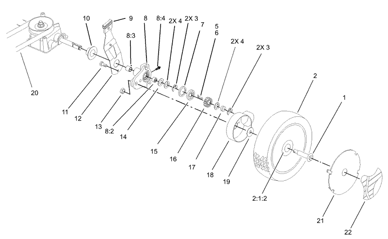 Gear Case and Wheel Assembly