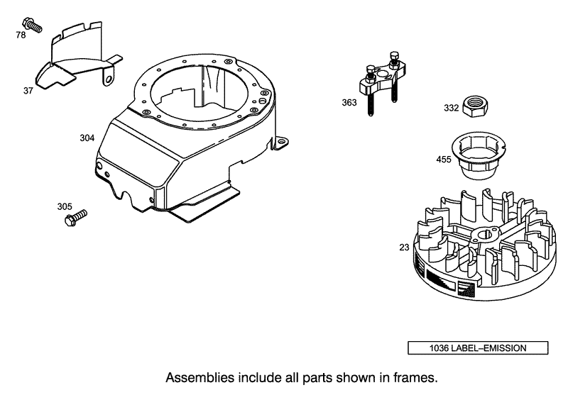 Blower Housing Assembly Briggs and Stratton 12H802 1720 B1