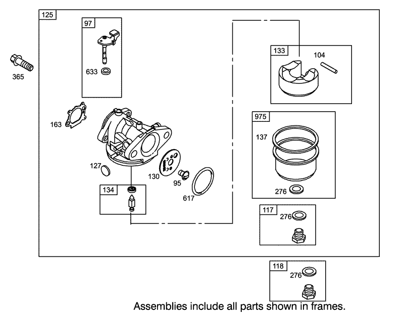 Carburetor Assembly Briggs and Stratton 12H802 1720 B1