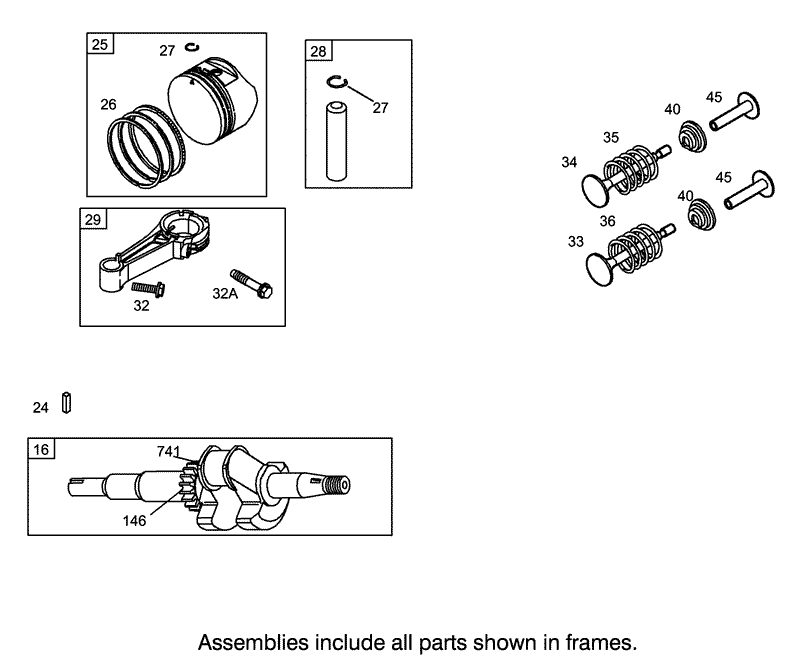 Crankshaft Assembly Briggs and Stratton 12H802 1720 B1
