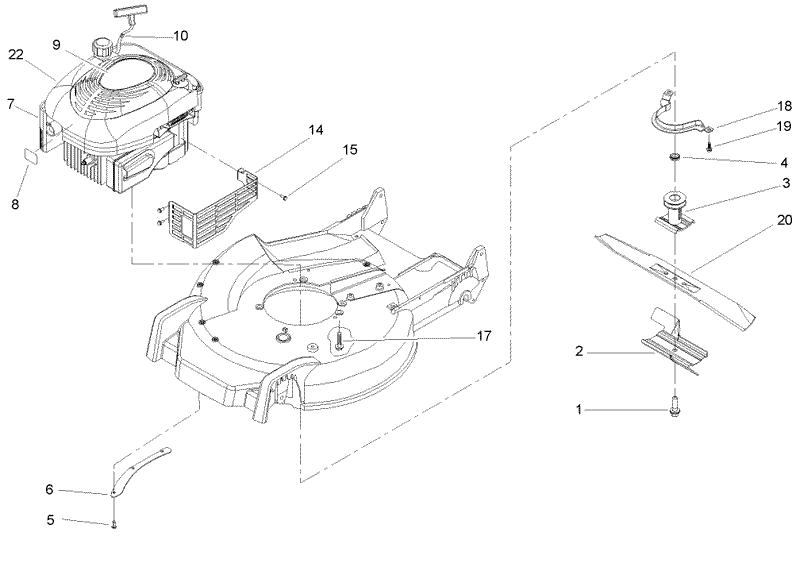 Engine and Blade Assembly