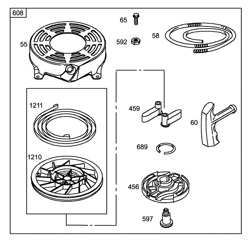 Starter Assembly Briggs and Stratton 12H802 1720 B1