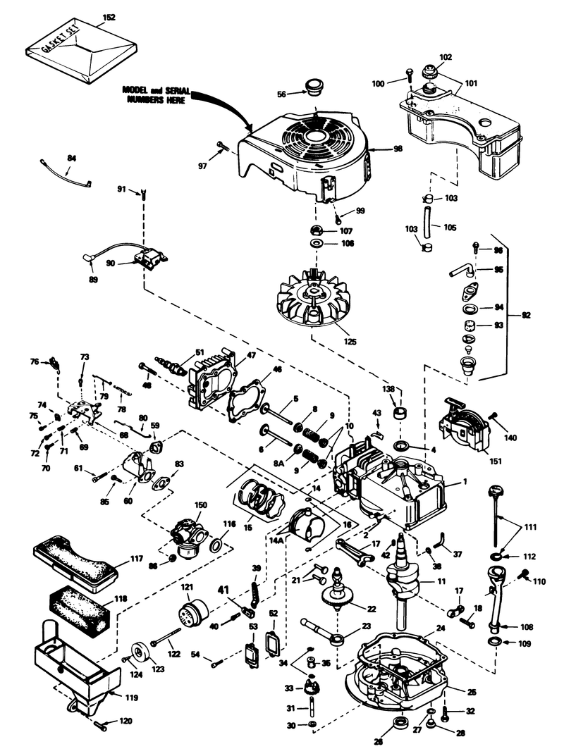Engine Tecumseh Model No Tvs 100 44003