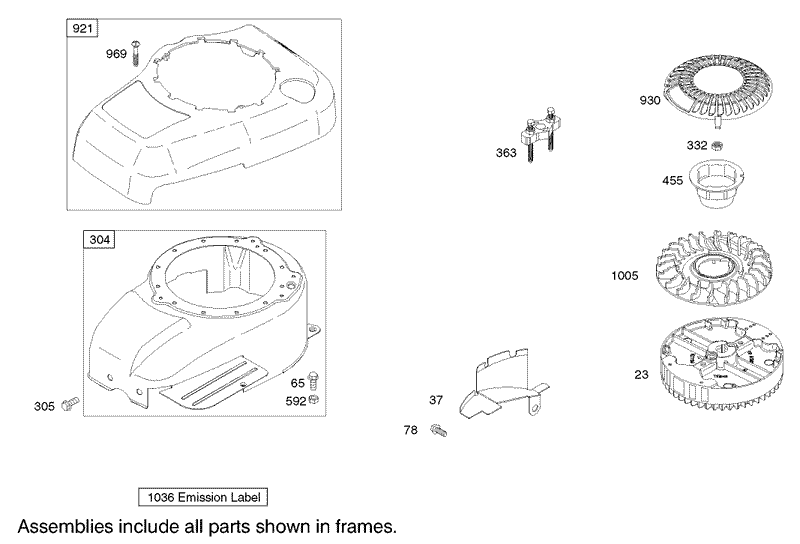 Blower Housing Assembly Briggs and Stratton Model 122602 0120 E1