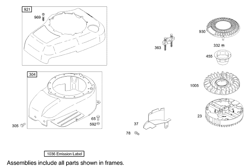 Blower Housing Assembly Briggs and Stratton Model 122602 0120 E1