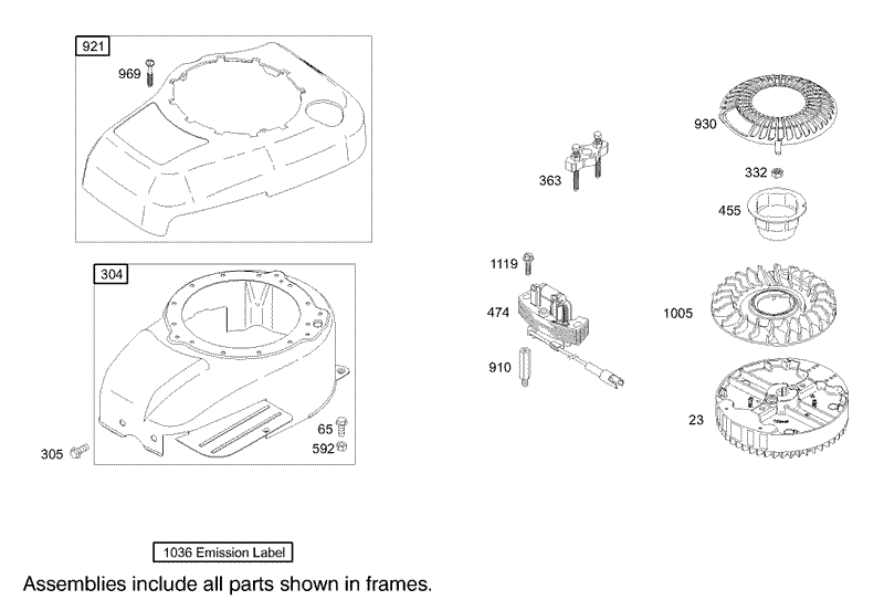 Blower Housing Assembly Briggs and Stratton Model 122607 0116 E1