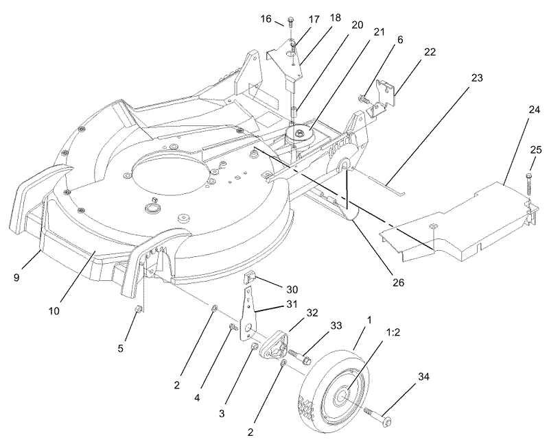 Deck and Wheel Assembly