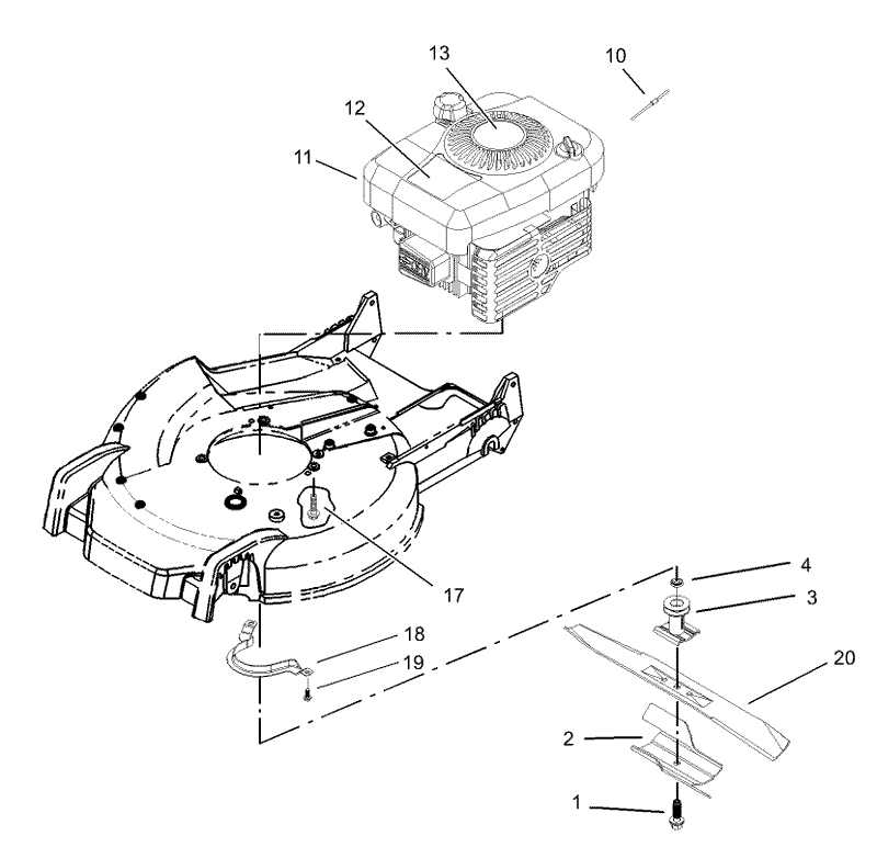 Engine and Blade Assembly