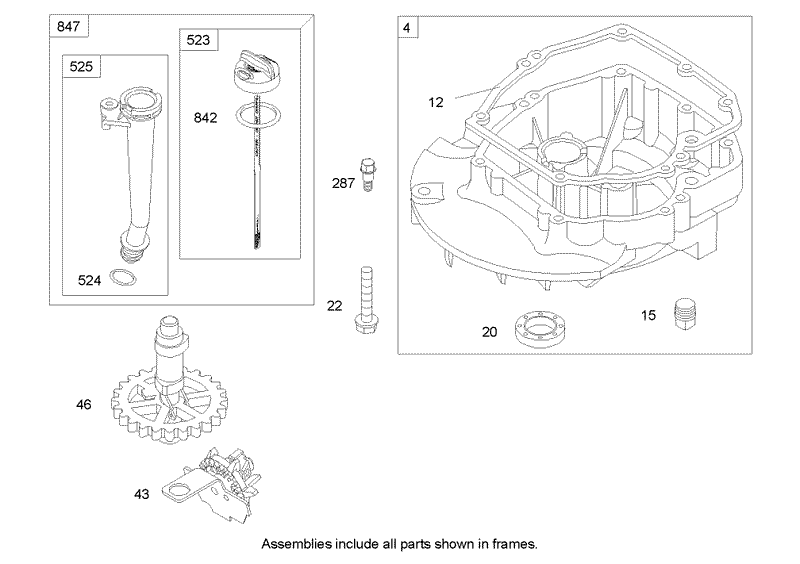 Crankcase Assembly Briggs and Stratton 122607 0116 E1