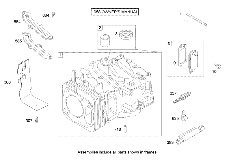 Cylinder Assembly Briggs and Stratton 122607 0116 E1