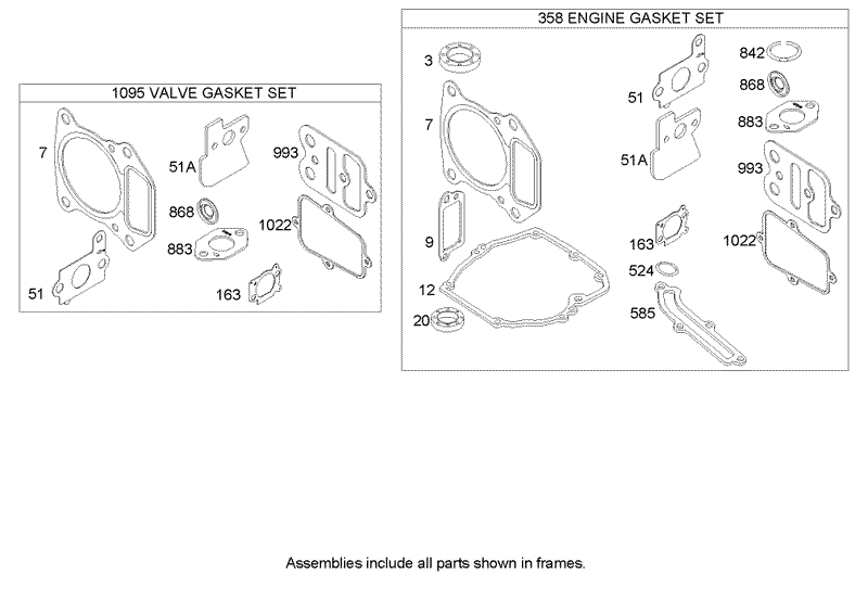 Gasket Assembly Briggs and Stratton 122607 0116 E1
