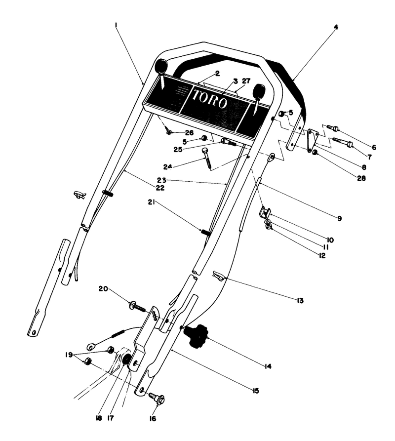 Handle Assembly used On Units With Serial No 0003991 and Up