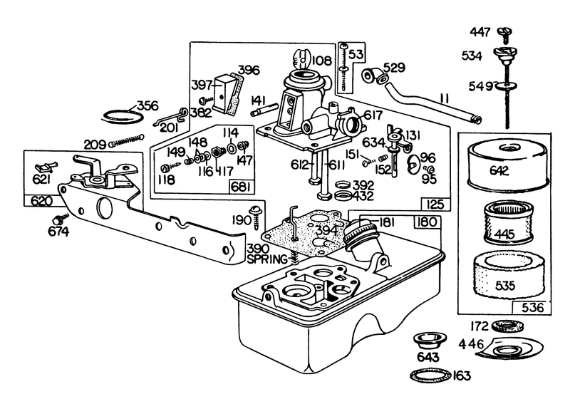 Carburetor Assembly Model No 110908 0380 02