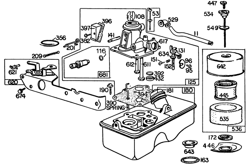Carburetor Assembly Model No 110908 0380 02