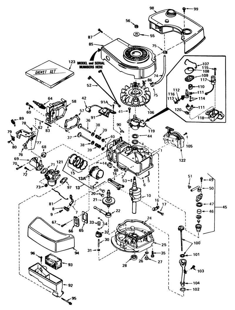 Engine Tecumseh Model No Tnt 100 10066d