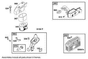 Air Cleaner Assembly Engine GTS 200 Only on 20789