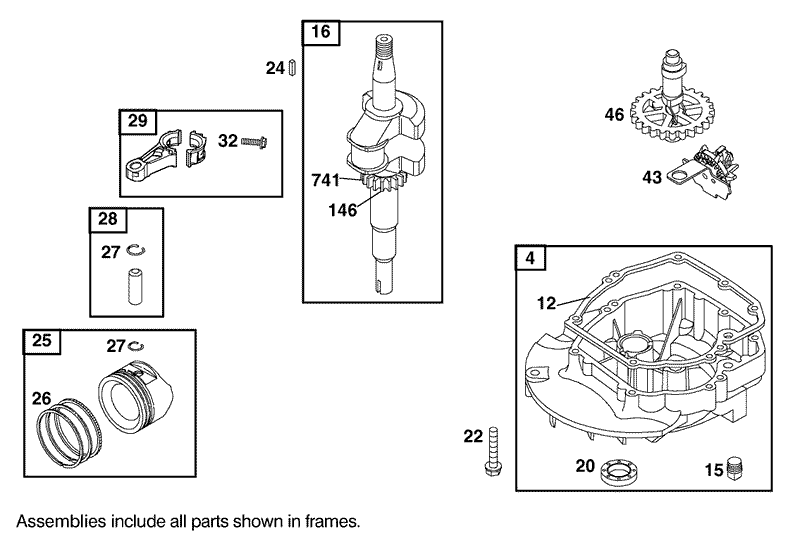 Crankshaft Assembly Engine GTS 200 only on 20789