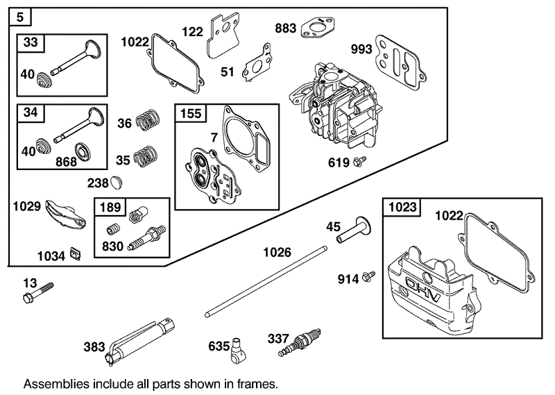Cylinder Head Assembly Engine GTS 200 only on 20791