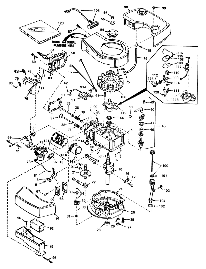 Engine Tecumseh Model No Tnt 100 10061d