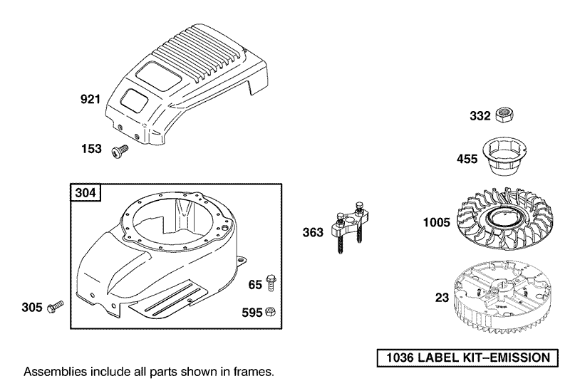 Blower Housing Assembly Engine GTS 200 Only on 20791