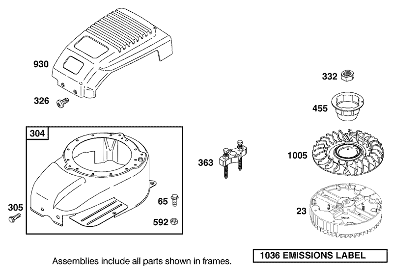 Blower Housing Assembly Engine GTS 200 only on 20791