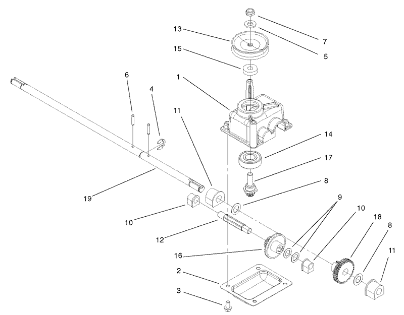 Gearcase Assembly No 104 7618