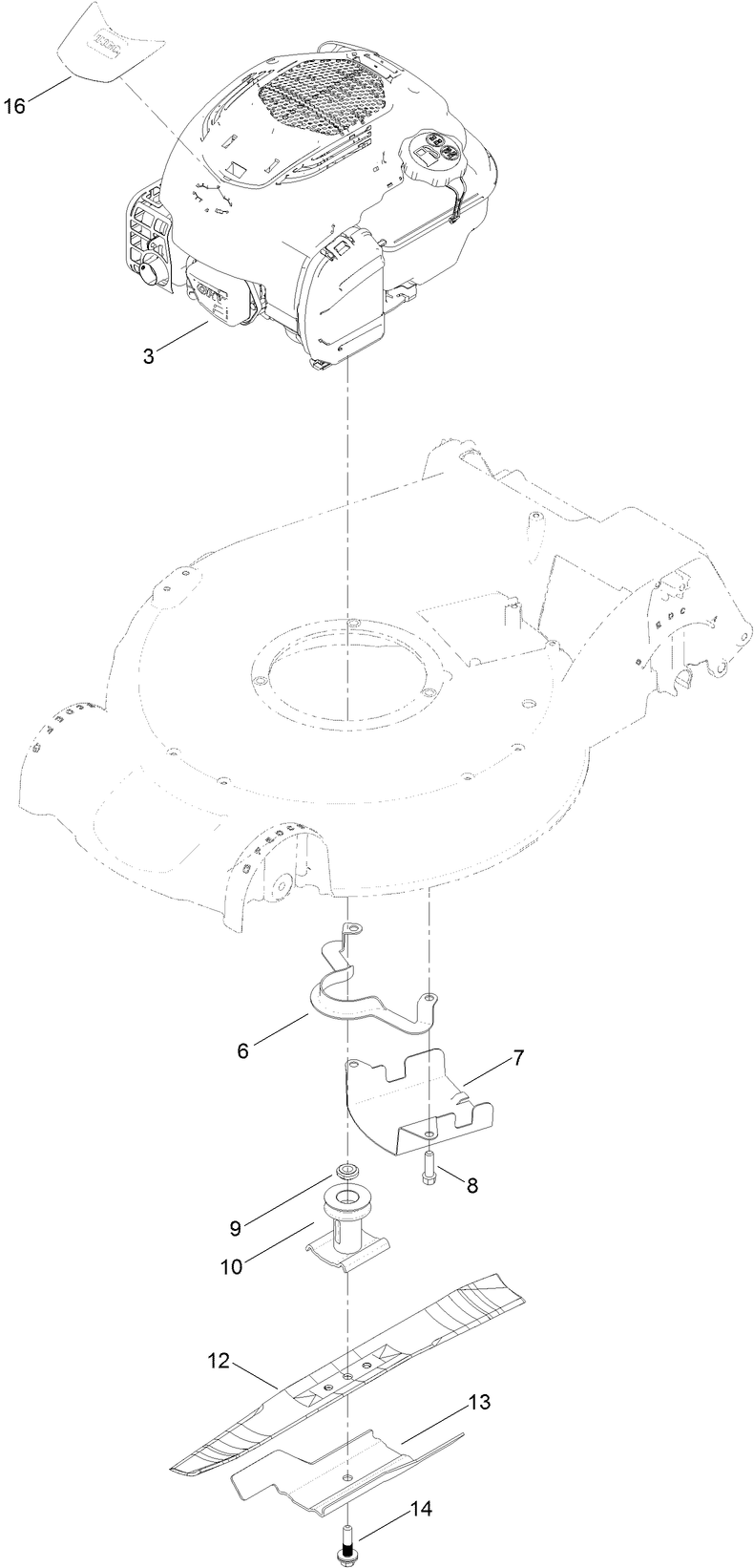 Engine and Blade Assembly