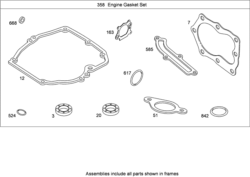 Engine Gasket Set Briggs and Stratton 126T02 0230 B1