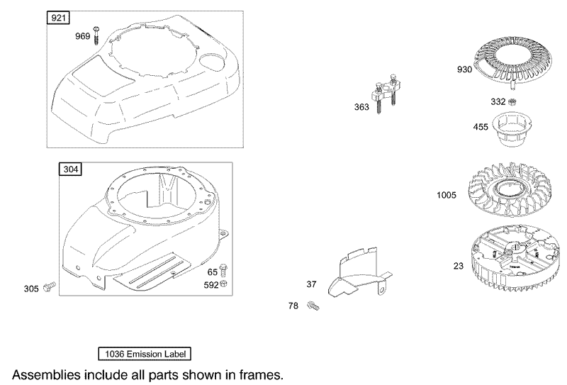 Blower Housing Assembly Briggs and Stratton 122602 0120 E1