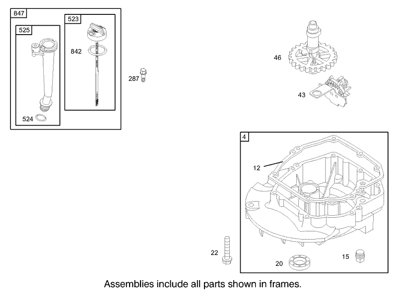 Crankcase Assembly Briggs and Stratton 122602 0120 E1