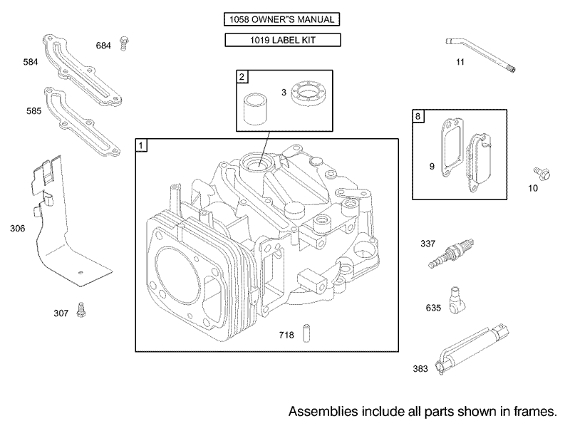 Cylinder Assembly Briggs and Stratton 122602 0120 E1