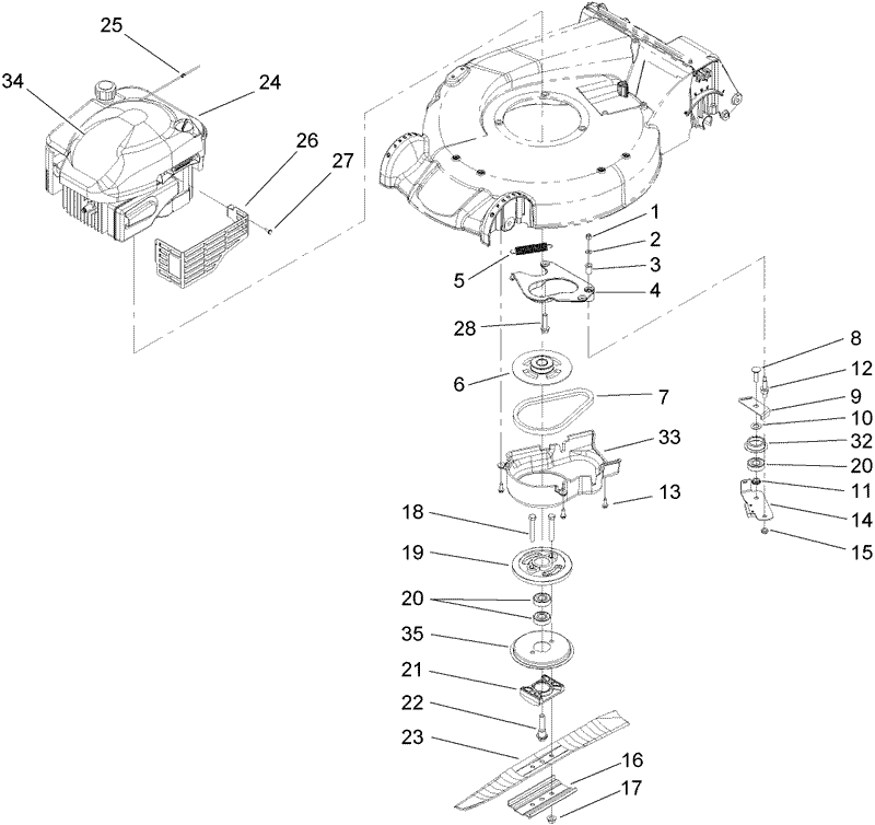 Engine and Blade Assembly