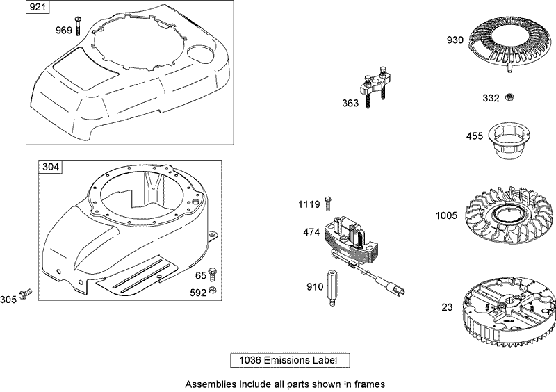 Blower Housing Assembly Briggs and Stratton 122607 0208 B1
