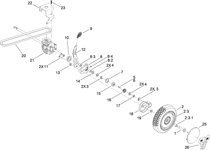 Rear Axle and Transmission Assembly